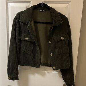 SHEIN Green Utility Jacket Versatile Style